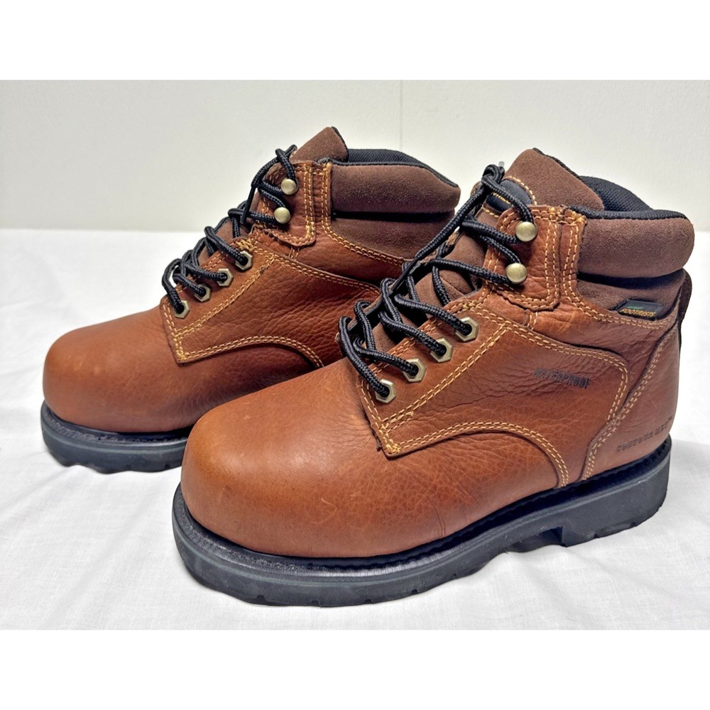 Hytest Women's Leather Steel Toed Work boots Size 8.5 K27361